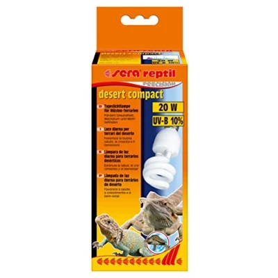Imagen de sera reptil desert compact 20W Iluminación para terrarios del desierto, color blanco