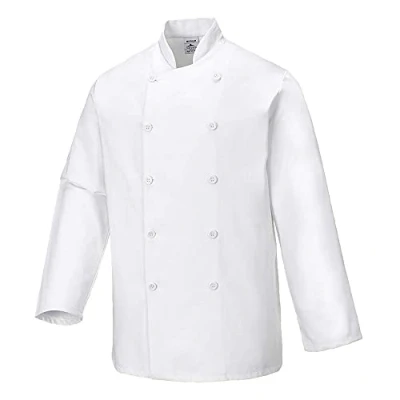 Imagen de Portwest Chaqueta De Chef Sussex, Tamaño: L, Color: Blanco, C836WHRL