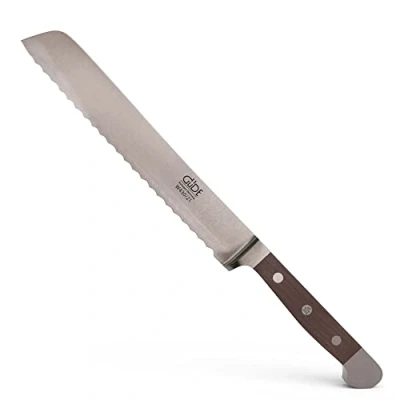 Imagen de Güde W430/21 Solingen Cuchillo de Pan Forjado, 21 cm, Madera Nogal, Alpha Walnut Doble virola, Hecho a Mano en Alemania, Chrome Steel