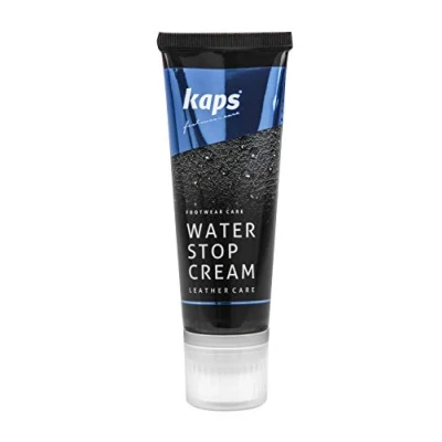 Imagen de Kaps Crema Impermeabilizante de Calidad para Botas Cuero Liso, Nutrición con Cera Natural Y Aplicador Esponja, Water Stop, Colores (100 neutro/transparente)