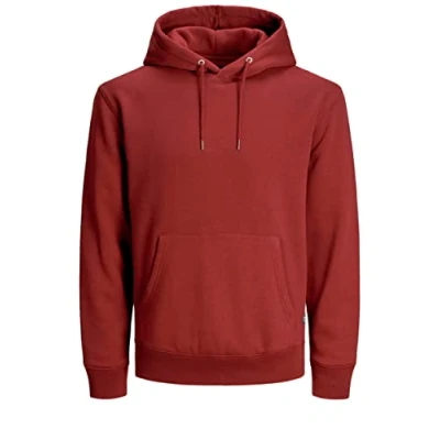 Imagen de JACK &amp; JONES Sudadera con capucha para hombre, Red Dahlia/Reg, S