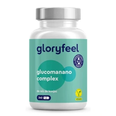 Imagen de Glucomanano 4000 mg por dosis 240 Cápsulas Raíz de konjac para adelgazar* Efecto saciante Con Vitamina B3 y Cromo Vegano, sin aditivos, probado en laboratorio, fabricado Alemania