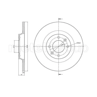 Imagen de Disco de freno METELLI 23 1393C