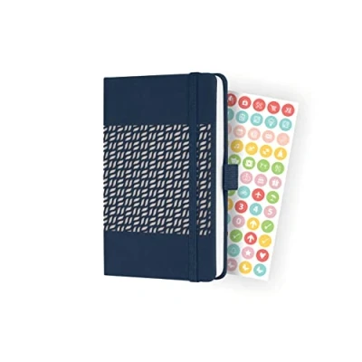 Imagen de SIGEL J3204 Agenda semanal Jolie 2023 aprox. A6 azul oscuro hardcover dos páginas = una semana 174 S.