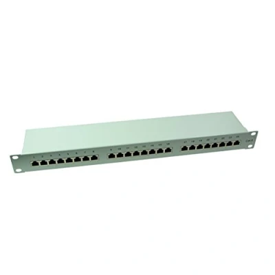 Imagen de Logilink 19 Panel De Conexiones Zoll Cat.6, 24 Puertos, STP, Gris, Econline