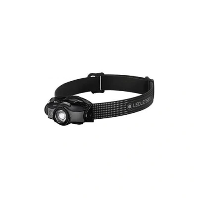 Imagen de Ledlenser Linterna frontal LED para exteriores MH5, negro/gris, recargable con batería, 400 lúmenes, duración lumínica de hasta 35h, luz roja, 1 pila AA, clip metálico, carga magnético USB