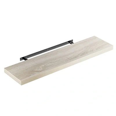 Imagen de CASARIA Estantería para Pared Baldas Flotantes 90cm Fijación Invisible Repisa Multiusos Estante Madera