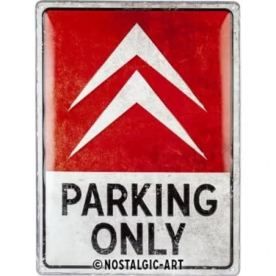 Imagen de Nostalgic Art Cartel de Chapa Retro Citroen Parking Only Regalo para Aficionados a Coches, metálico, Diseño Vintage Decorativo, 30 x 40 cm