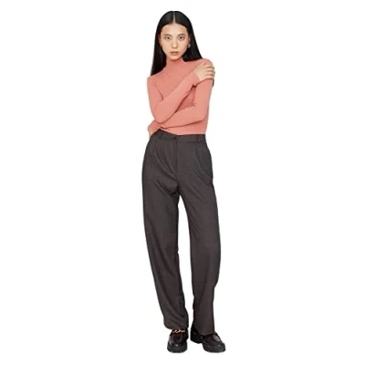 Imagen de Trendyol Pantalones de Pierna Ancha para Mujer, Gris, 38