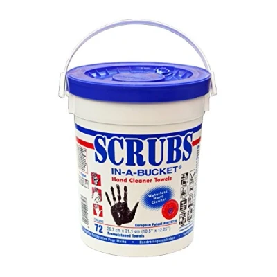 Imagen de ITW DY42272 Toallas húmedas Scrubs In a Bucket para limpiar las manos, 72 unidades