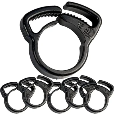 Imagen de Suinga 100 x Abrazadera Riego por Goteo 16mm, negro. Util para tubería de Sujección la y Jardinería