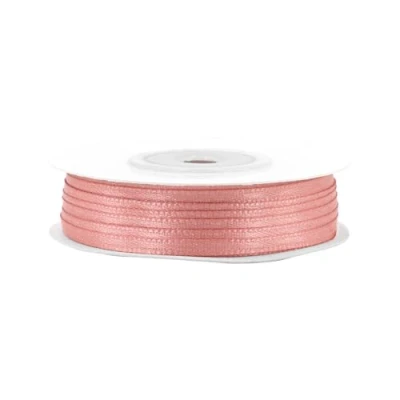 Imagen de Rollo de 50 m cinta raso, 3 mm ancho, lazo decorativo, perfecto para regalos, bodas, bautizos
