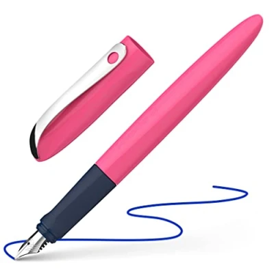Imagen de Schneider 162119 Wavy pluma estilográfica (para diestros y zurdos, con para principiantes), color rosa