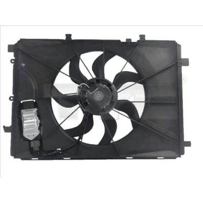 Imagen de TYC 821 0023 Ventilador de radiador 481 297 con bastidor (armazón) unidad control MERCEDES BENZ: Clase A, GLA