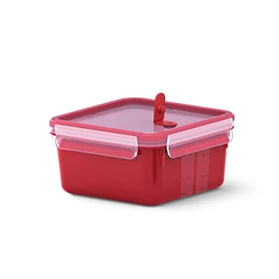 Imagen de Emsa Clip&amp;Micro Caja de Alimentos (1,3 L, conservación, Junta Fresca, 100% Impermeable, Apta para microondas, sin Olor, BPA, Fabricada en Alemania, 30 años N1060400 garantía
