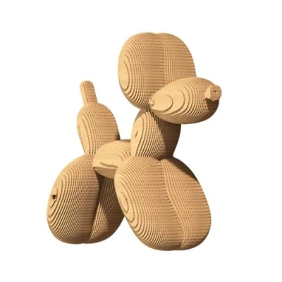 Imagen de Puzle 3D de cartón escultura, diseño perro, edad a partir 14 años, 122 piezas, aprox. 18 cm altura