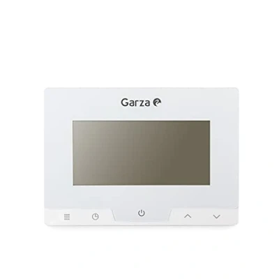 Imagen de Garza Termostato Digital Programable de pared, Controlador temperatura para caldera y calefacción, Pantalla táctil, Blanco