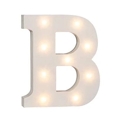 Imagen de Out of the blue 57/6075 Letra de madera «B», iluminada con 9 luces led, funciona pilas, aprox. 16 cm