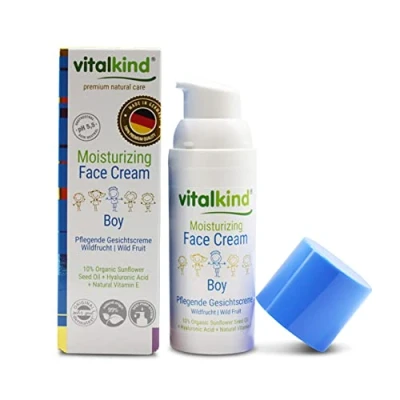 Imagen de vitalkind Crema facial hidratante para niños, cosmética natural premium niños de vitalkind. nutritiva con 99% ingredientes origen natural.
