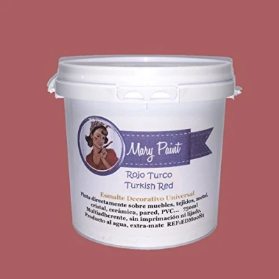 Imagen de Mary Paint Pintura para muebles efecto Chalk Paint, Rojo Turco 750ml