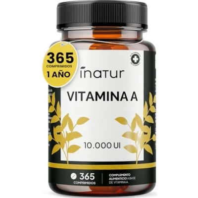 Imagen de Vitamina A 10000 UI 365 Comprimidos (Suministro para 1 Año) Apoya Vista, Sistema Inmunológico y Piel Acetato de Retinol, Alta Potencia, Vegano, Sin Lactosa, OGM