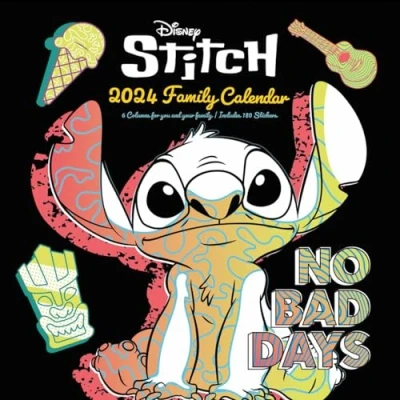 Imagen de Lilo and Stitch Calendario 2024 Planificador familiar con vista mensual 30 cm x Producto oficial