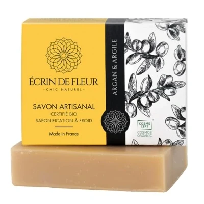 Imagen de Écrin de Fleur Jabón Artesanal Orgánico Argán, Rico en Nutrientes, Ecológico, 1x90g