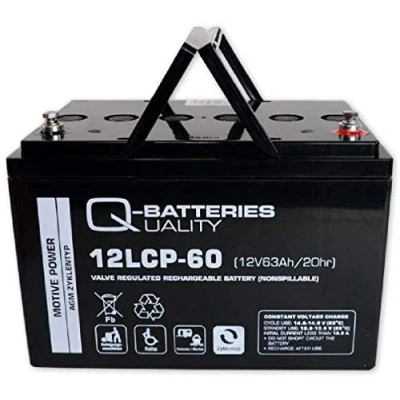 Imagen de Q Batteries 12LCP 60 / 12V 63Ah (C20) Blei Litio Zyklentyp AGM Deep Cycle VRLA