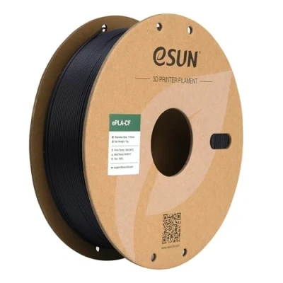 Imagen de eSUN Filamento PLA 1.75mm, ePLA CF Relleno de Fibra Carbono Precisión Dimensional +/ 0.03mm, Carrete 1KG (2.2 LBS) Materiales Impresión 3D para Impresoras FDM,Violeta
