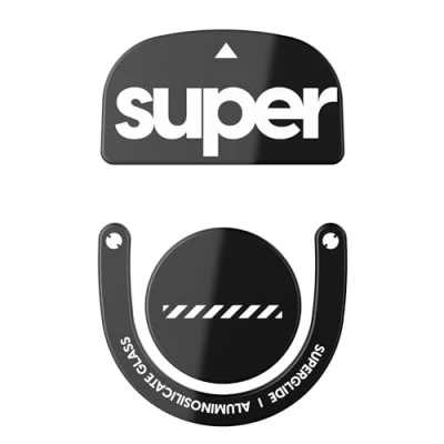 Imagen de Superglide2 Nueva superficie texturizada de velocidad controlable, patas ratón/patines hechos con vidrio ultra fuerte, suela lisa y duradera para Logitech G Pro X Superlight2 [Negro]