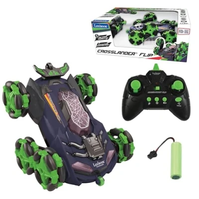 Imagen de Lexibook RC45 Crosslander Flip, Coche teledirigido, hasta 8km/h, Figura de 360, Efectos luz y Sonido, Chorro Humo, 6 Ruedas, Recargable, Small
