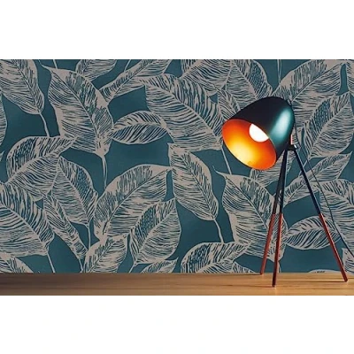 Imagen de A.S. Création 386631 Papel pintado para pared (10,05 x 0,53 m), diseño de flores, color azul y marrón
