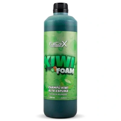 Imagen de FULLCARX Kiwi Foam 750ml Champú Verde Espuma Activa, Alta Concentración, Encapsula Suciedad, Alto Poder Espumante con Lanza Foamer, Jabón Limpiador Lavado, Producto Limpieza Detailing Profesional