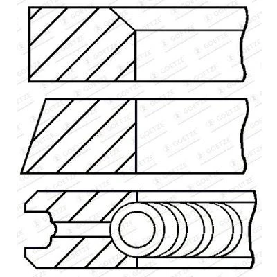 Imagen de GOETZE ENGINE 08 440805 00 Juego de Segmentos Pistón 93,25 0,25 FORD: Ranger Mk2