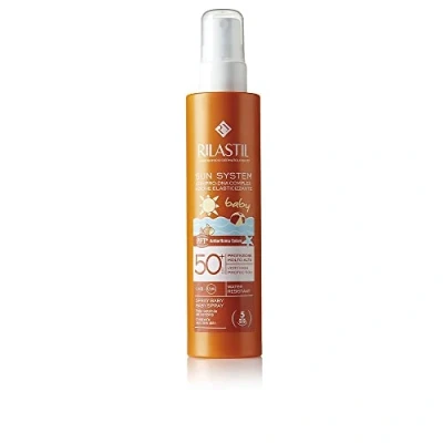 Imagen de Rilastil Sun System Spray Fotoprotector Wet skin Baby Transparente, Con Spf 50+, Pulverización Continua Y Multi posición 360, De 3 A 4 Años 200ml