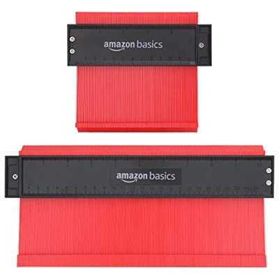Imagen de Amazon Basics Juego de calibres para contornos, 12,7 y 25,4 cm, 28.2 x 10.2 3.8 cm