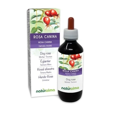 Imagen de Rosal silvestre (Rosa canina) frutos Tintura Madre sin alcohol Naturalma Rico en vitamina C Extracto líquido gotas 200 ml Complemento alimenticio Vegano