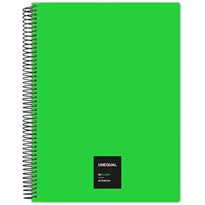 Imagen de Grafoplás 88526025. Cuaderno con Espiral, A4, Cuadriculado 5x5 Mm, 100 Hojas, 90 gr, Verde, Unequal Flúor