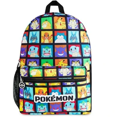 Imagen de Pokémon Mochila con Bolsillo para Botella Niños Regalos de Anime (Multicolor)