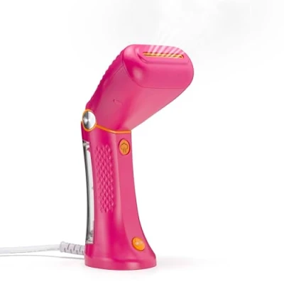 Imagen de Conair GSC24PKE Plancha de vapor vertical Power Steam, Compacta y ligera, Ideal para viajar, Elimina el 99,9% las bacterías, Calentamiento rápido, Potencia 1100 W, Color Rosa