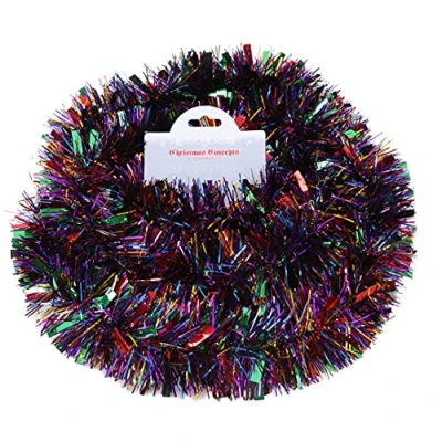 Imagen de Christmas Concepts® Tinsel navideño Fino/Grueso de 2 Metros decoración navideña (arcoíris)