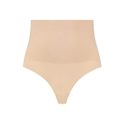 Imagen de Bye Bra Tanga sin Costuras, Cintura Alta, Fajas, Moldeador de Cuerpo Negro/Beis S XXL (Beis, M)