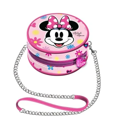 Imagen de Disney Minnie Mouse Frozen 2 Mini Bolso con Cadena Redondo, 9 x cm, Rosa Floral