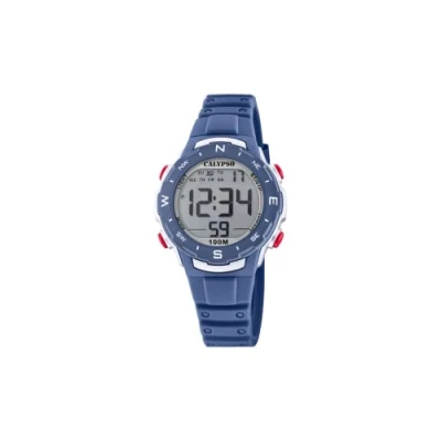 Imagen de CALYPSO Reloj Modelo K5801/5 de la colección Crush, Caja 35 mm Digital con Correa plástico Azul para cadete