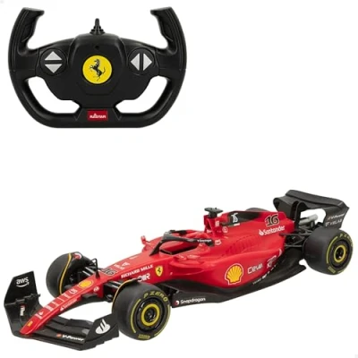 Imagen de ColorBaby Rastar Coche teledirigido Ferrari F1 75, Licencia Oficial Fórmula 1, Escala 1:12, Vehículo radiocontrol teledirigido, Control Remoto, 2.4 GH.z, Carlos Sainz + Charles Leclerc (41271)