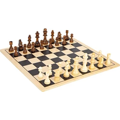 Imagen de small Foot 11784 Ajedrez y Damas XL de Madera, foot, 2 Jugadores, Juegos Mesa Extra Grandes, a Partir los 6 años