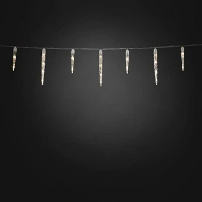 Imagen de Konstsmide guirnalda LED, 32 conos, multifunción, mando y función de memoria, 96 diodos luz blanca cálida, 24 V transformador exterior, cable transparente 2749 103