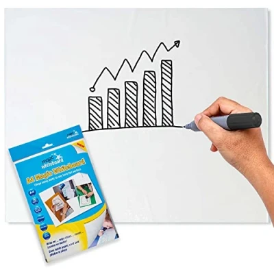 Imagen de Magic Whiteboard Hojas de pizarra autoadhesiva (A4, 20 hojas), color blanco