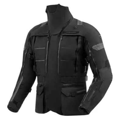 Imagen de REBELHORN Cubby V Chaqueta de Moto Hombre Textil Protectores Codos y Hombros Nivel 2 In &amp; Out Membrana Extraíble Chaleco Aislante Grandes Paneles Ventilación