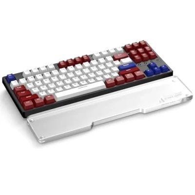 Imagen de Attack Shark Reposamuñecas Acrílico de 87 Teclas para Teclado Diseño 80%,Reposamuñecas Ergonómico, Reposamanos CNC Transparente, Accesorios Escritorio el Hogar/Oficina Juegos/Escritura
